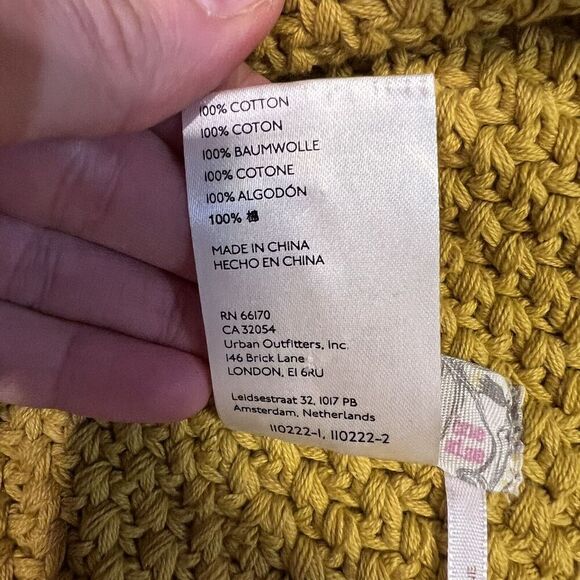 Free People Pixie Crocheted Knit Bucket Hat Solid Mustard Yellow - Picture 7 of 7